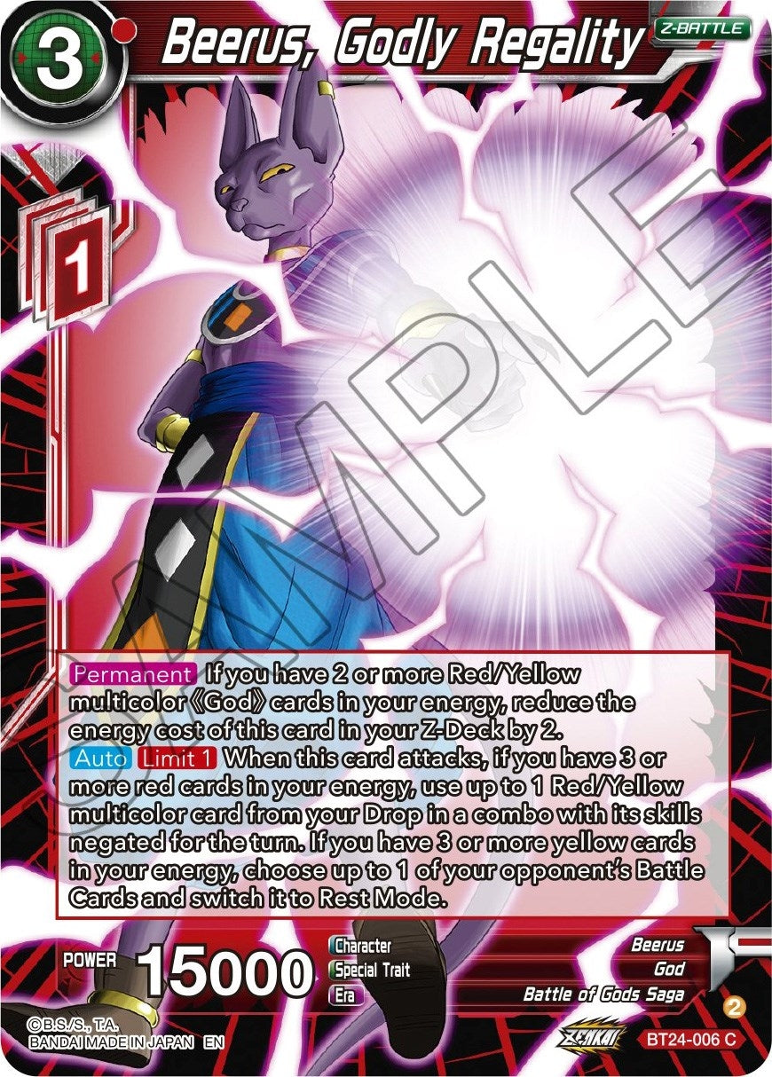 Image for Beerus, Godly Regality - Dragon Ball Super: Masters
