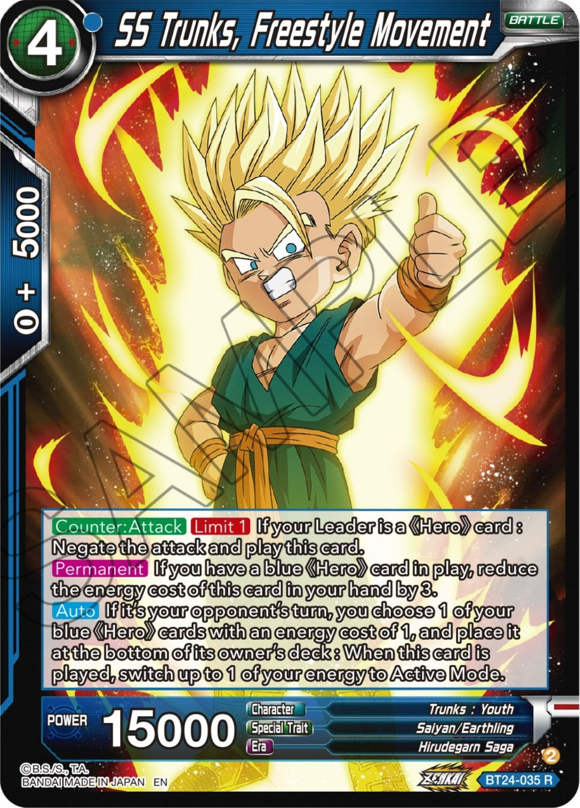 Image for SS Trunks, Freestyle Movement - Dragon Ball Super: Masters
