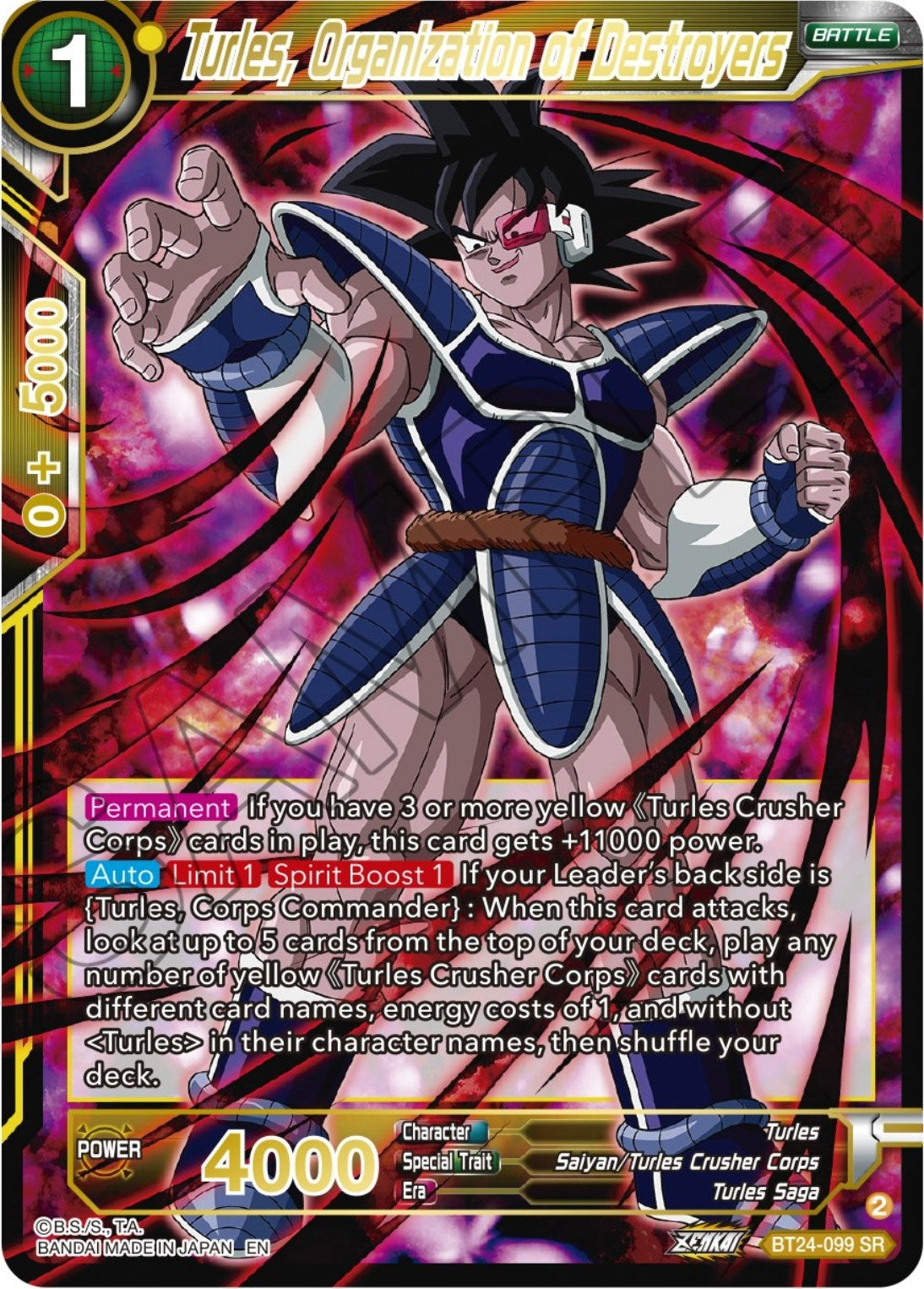 Image for Turles, Organization of Destroyers - Dragon Ball Super: Masters