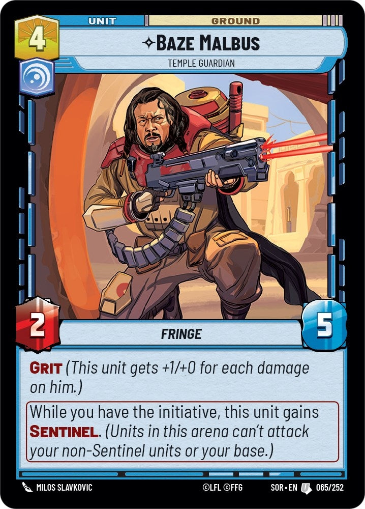 Image for Baze Malbus - Temple Guardian - Star Wars: Unlimited