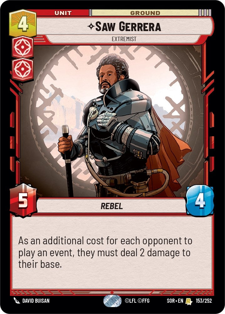 Image for Saw Gerrera - Extremist - Star Wars: Unlimited