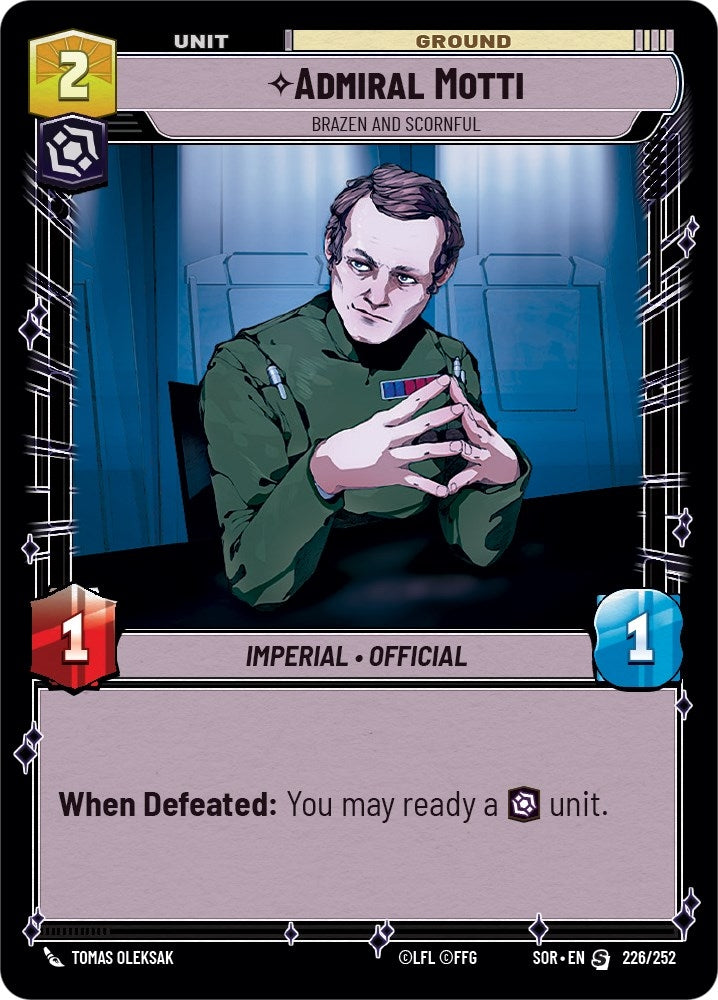 Image for Admiral Motti - Brazen and Scornful - Star Wars: Unlimited