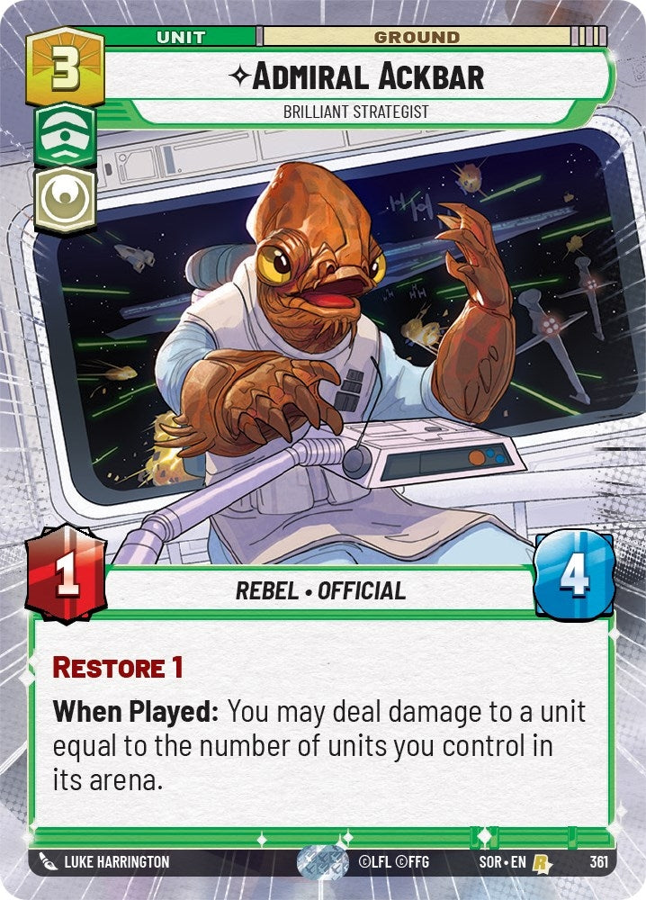 Image for Admiral Ackbar - Brilliant Strategist (Hyperspace) - Star Wars: Unlimited