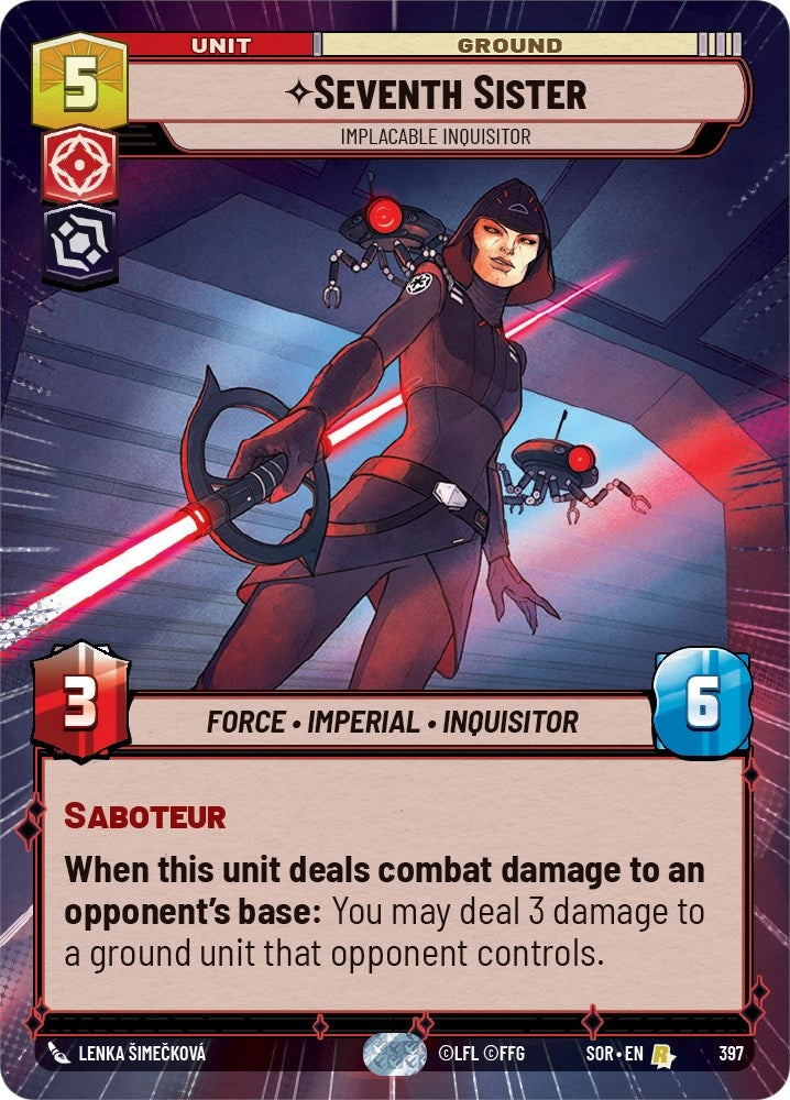 Image for Seventh Sister - Implacable Inquisitor (Hyperspace) - Star Wars: Unlimited
