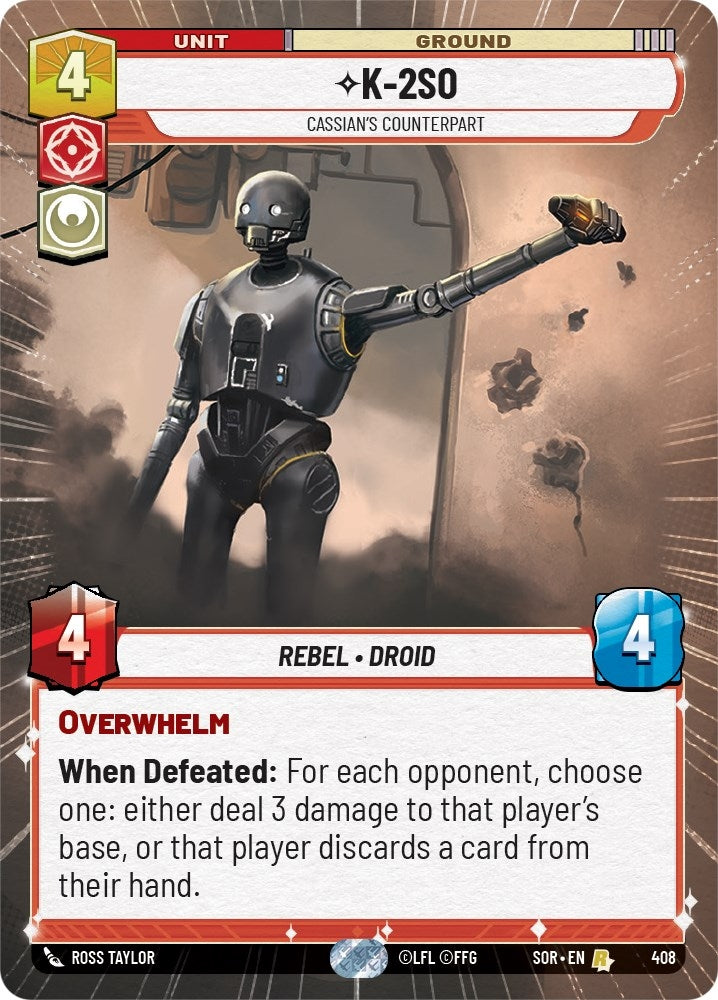 Image for K-2SO - Cassian's Counterpart (Hyperspace) - Star Wars: Unlimited