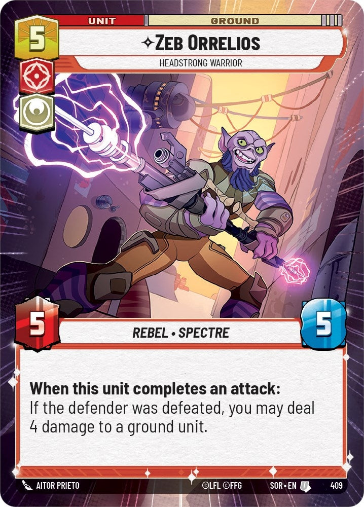 Image for Zeb Orrelios - Headstrong Warrior (Hyperspace) - Star Wars: Unlimited