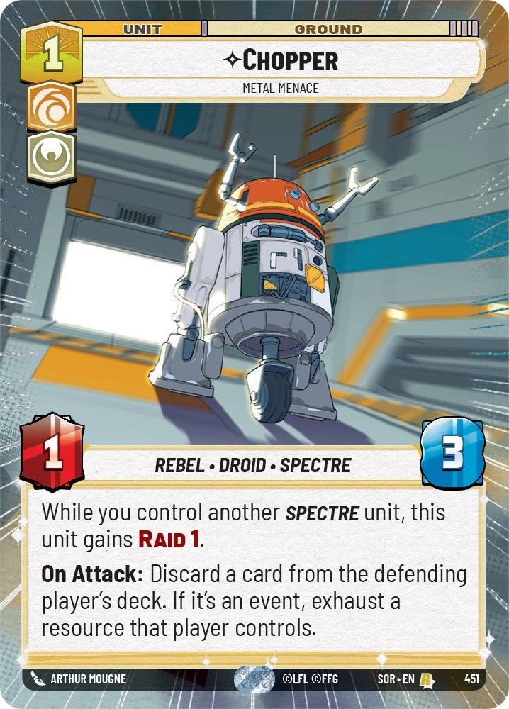 Image for Chopper - Metal Menace (Hyperspace) - Star Wars: Unlimited