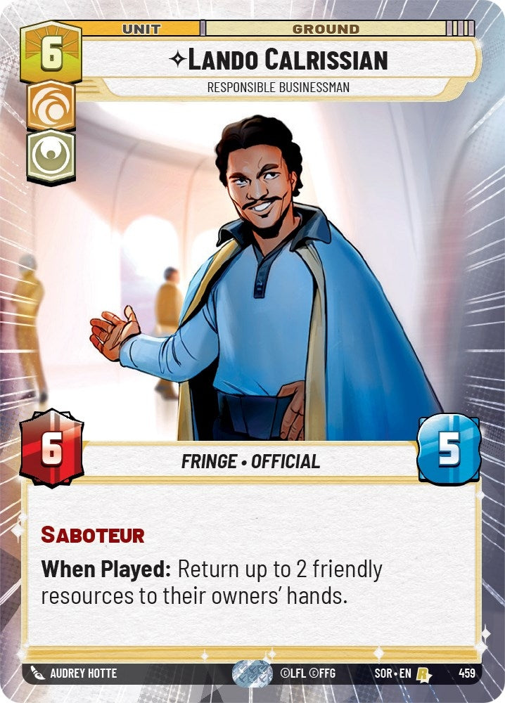 Image for Lando Calrissian - Responsible Businessman (Hyperspace) - Star Wars: Unlimited