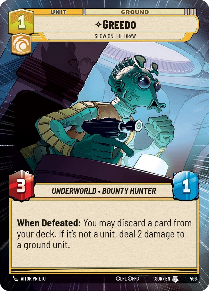 Image for Greedo - Slow on the Draw (Hyperspace) - Star Wars: Unlimited