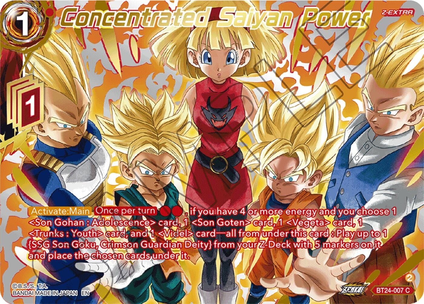 Image for Concentrated Saiyan Power (Collector Booster Gold) - Dragon Ball Super: Masters