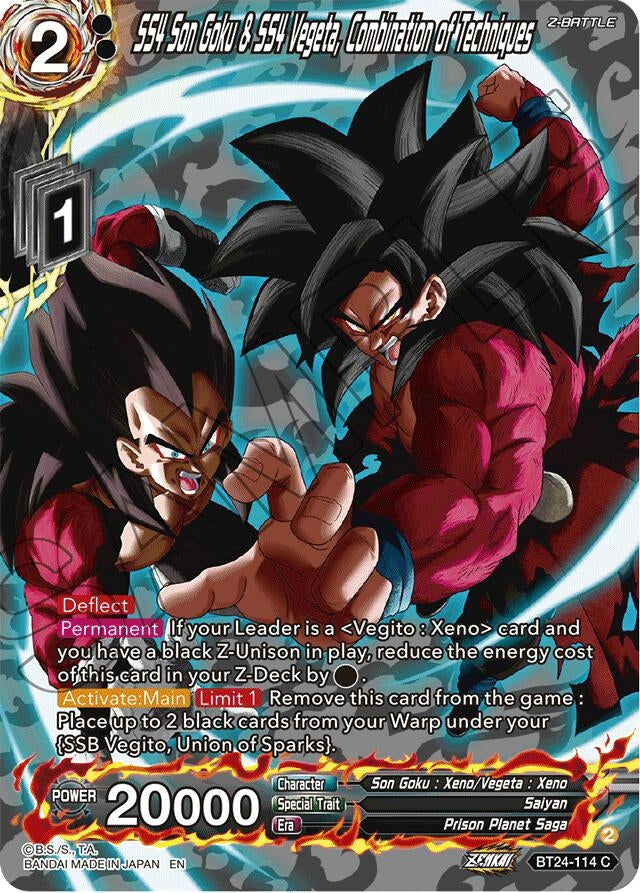 Image for SS4 Son Goku & SS4 Vegeta, Combination of Techniques (Collector Booster Silver) - Dragon Ball Super: Masters
