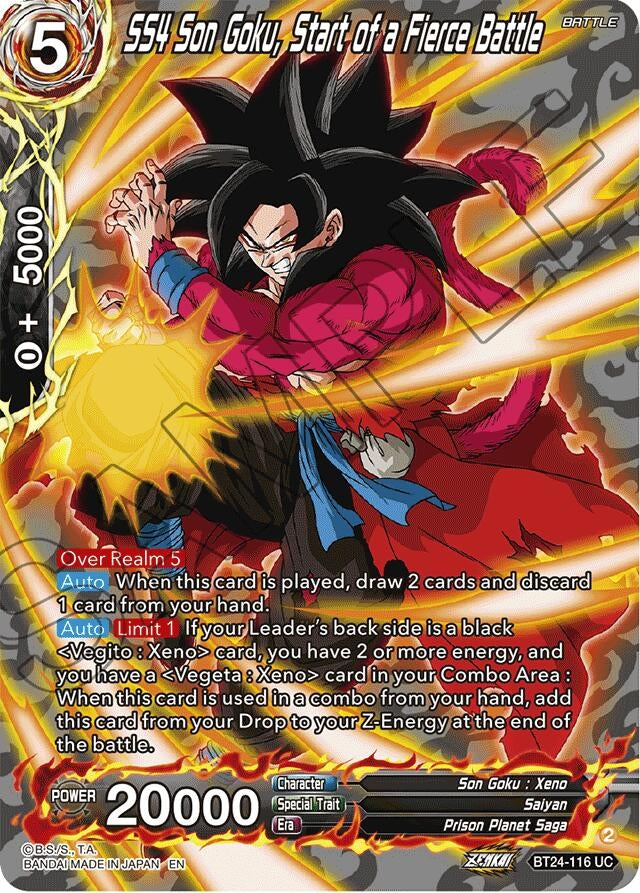 Image for SS4 Son Goku, Start of a Fierce Battle (Collector Booster Silver) - Dragon Ball Super: Masters