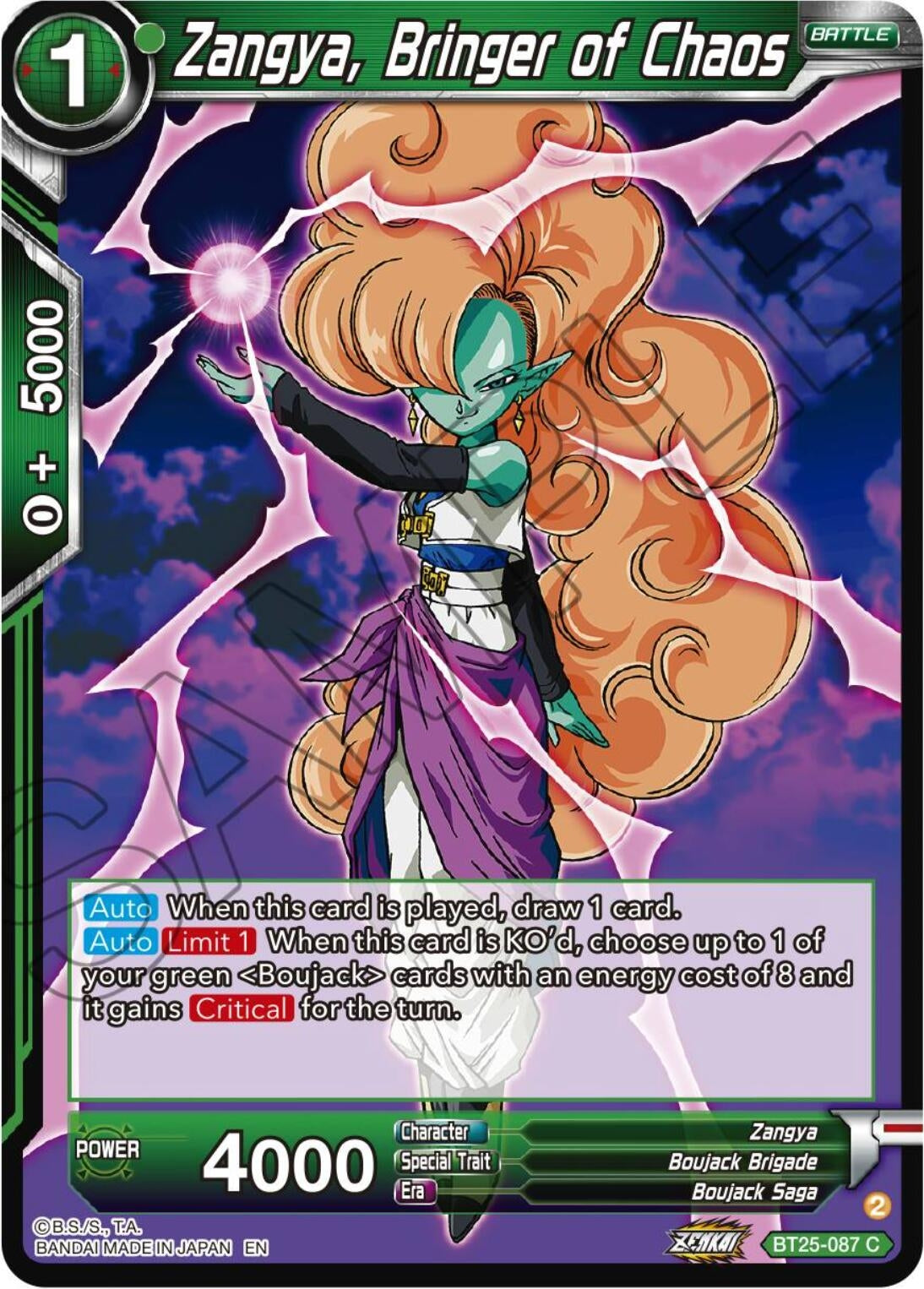 Image for Zangya, Bringer of Chaos - Dragon Ball Super: Masters