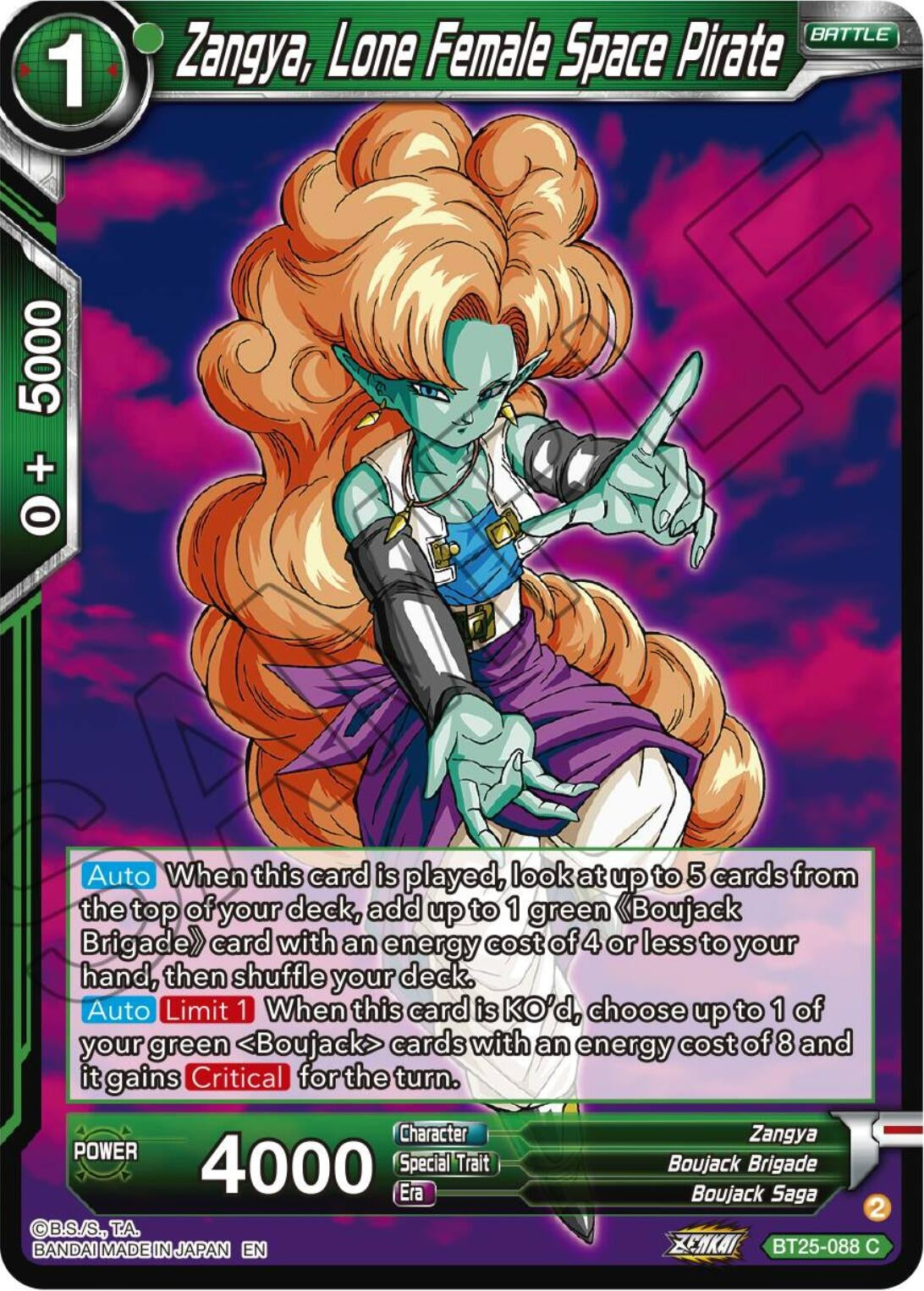 Image for Zangya, Lone Female Space Pirate - Dragon Ball Super: Masters