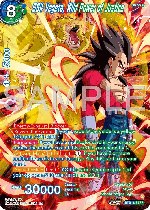 Image for SS4 Vegeta, Wild Power of Justice (SPR) - Dragon Ball Super: Masters