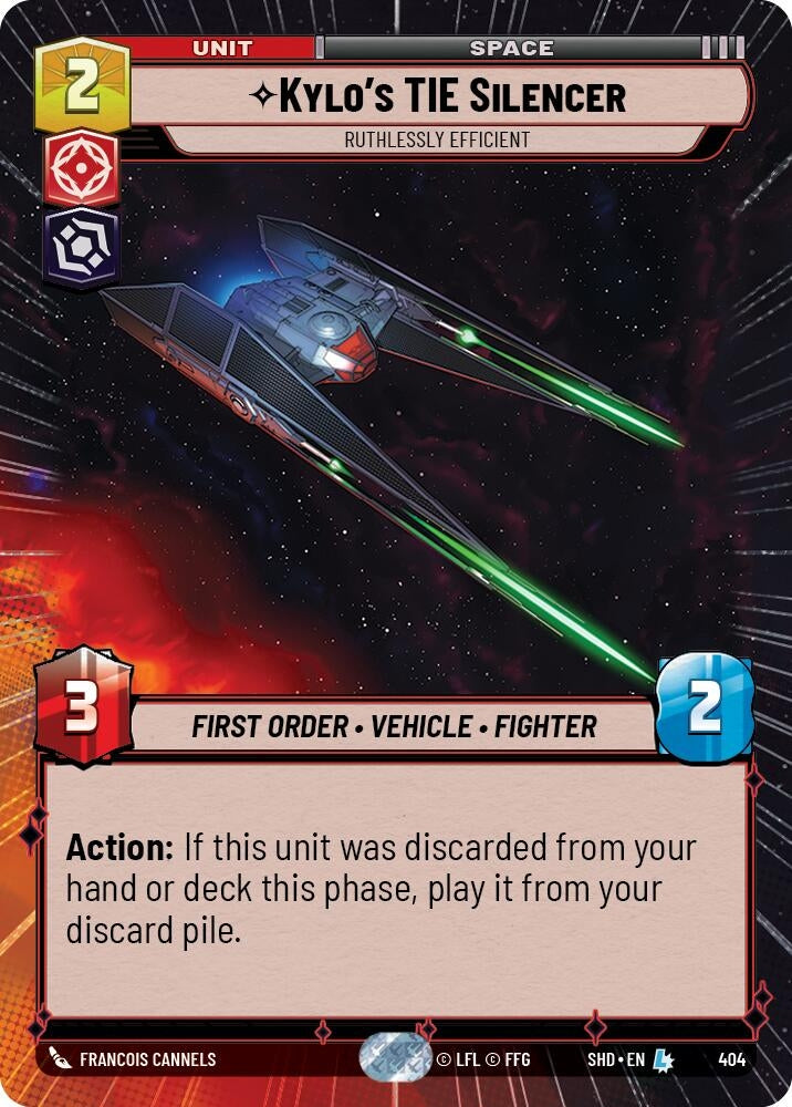 Image for Kylo's TIE Silencer - Ruthlessly Efficient (Hyperspace) - Star Wars: Unlimited