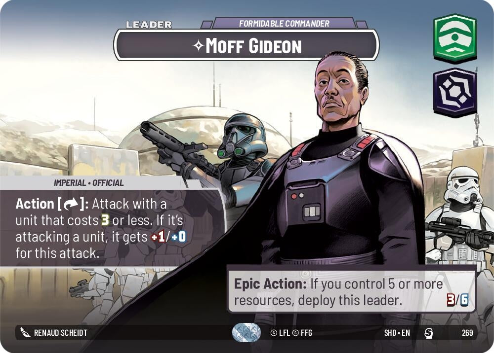 Image for Moff Gideon - Formidable Commander (Showcase) - Star Wars: Unlimited