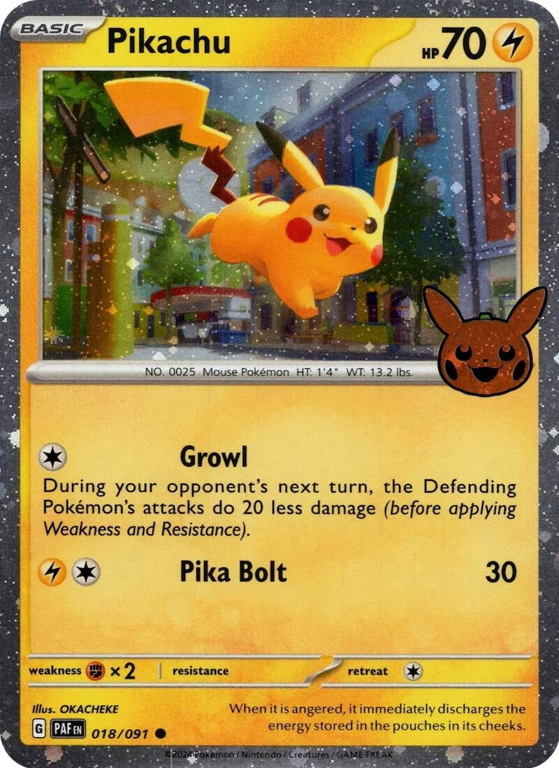 Image for Pikachu - 018/091 (Cosmos Holo) - Pokemon