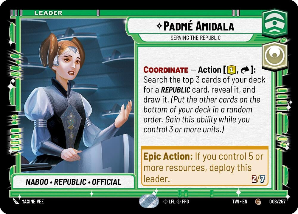 Image for Padmé Amidala - Serving the Republic - Star Wars: Unlimited