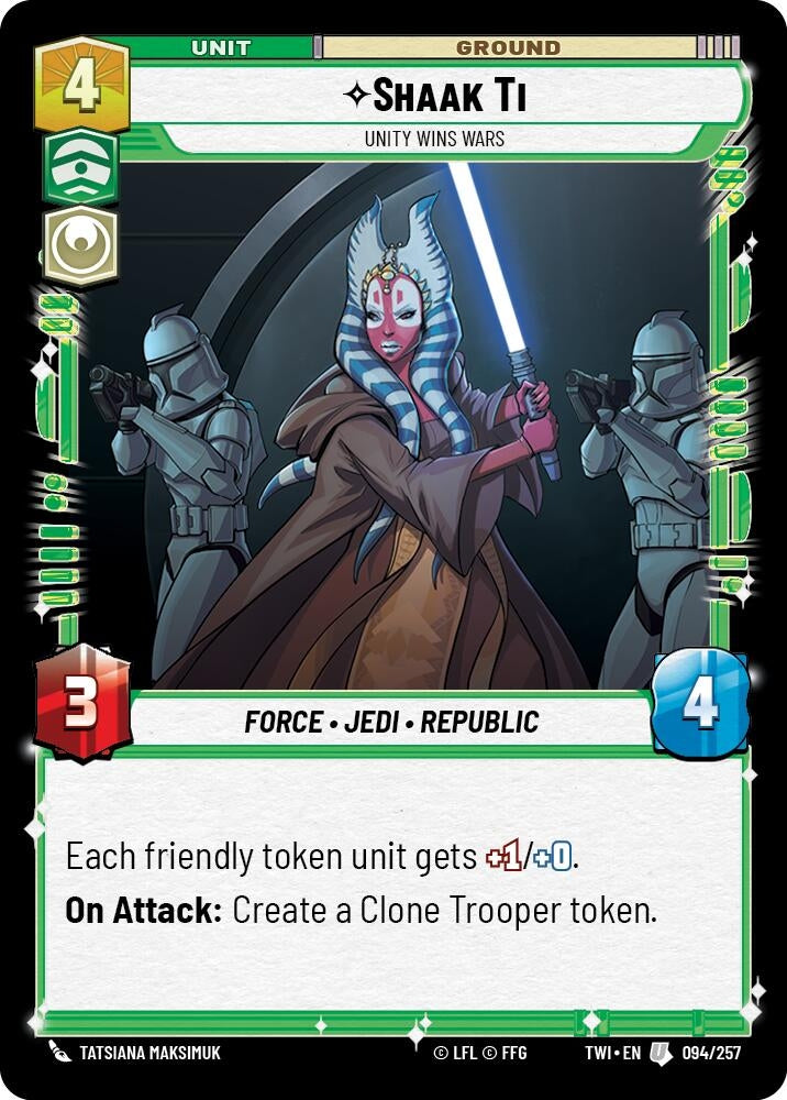Image for Shaak Ti - Unity Wins Wars - Star Wars: Unlimited