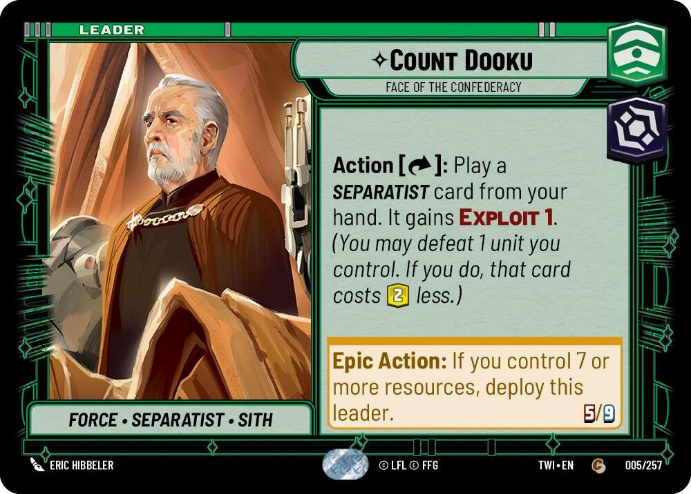 Image for Count Dooku - Face of the Confederacy - Star Wars: Unlimited