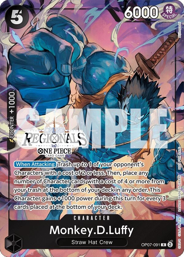 Image for Monkey.D.Luffy (091) (Online Regional 2024 Vol. 3) - One Piece Card Game