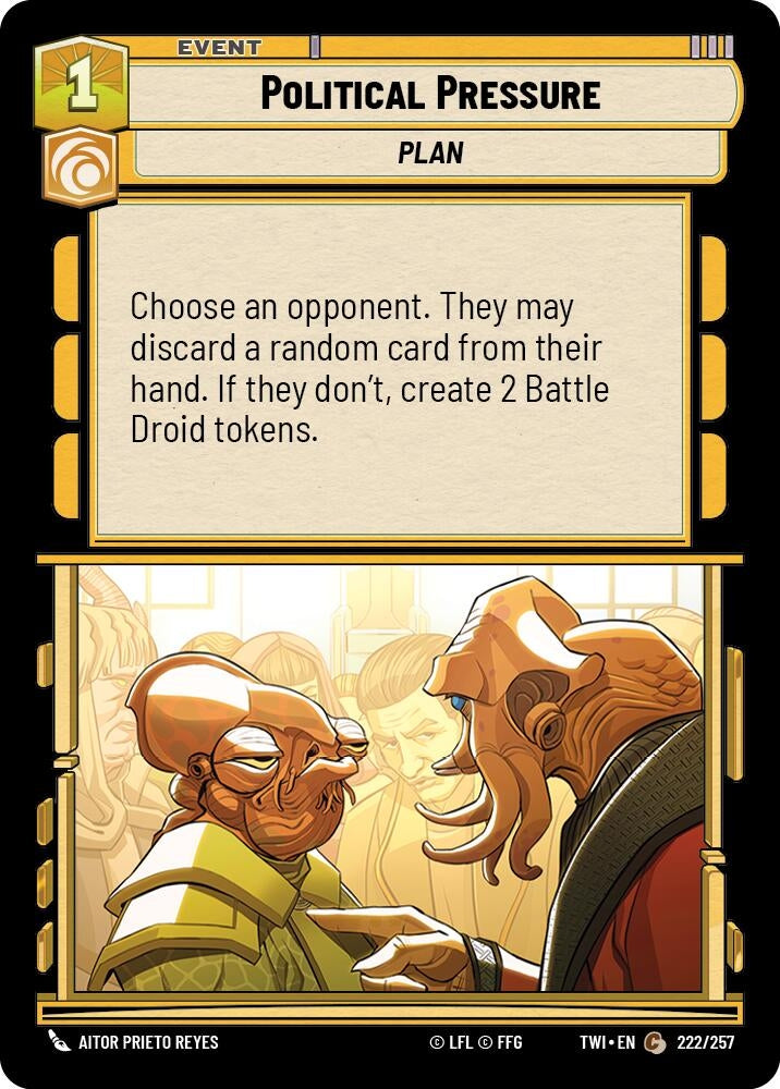 Image for Political Pressure - Star Wars: Unlimited
