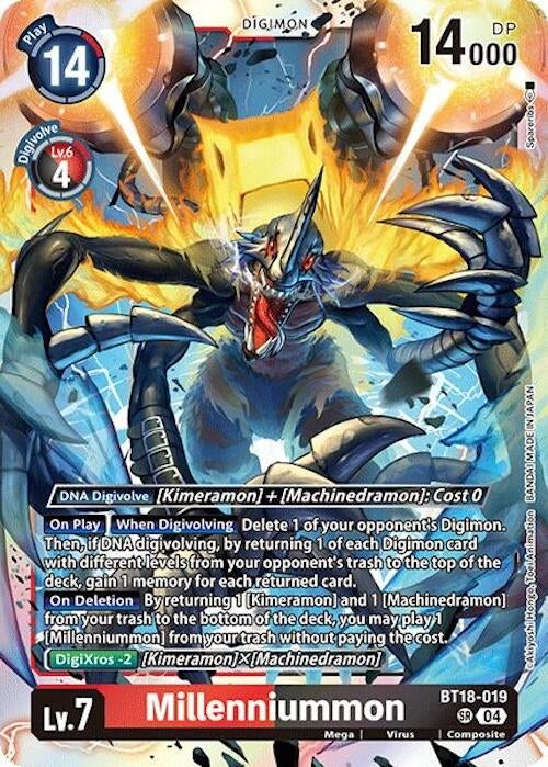 digimon gold numbered cards Millenniummon – Getthosecards Card Type:Reverse Holo platinum arceus collectible Digimon Generation cards [AR] 20 Card M2a