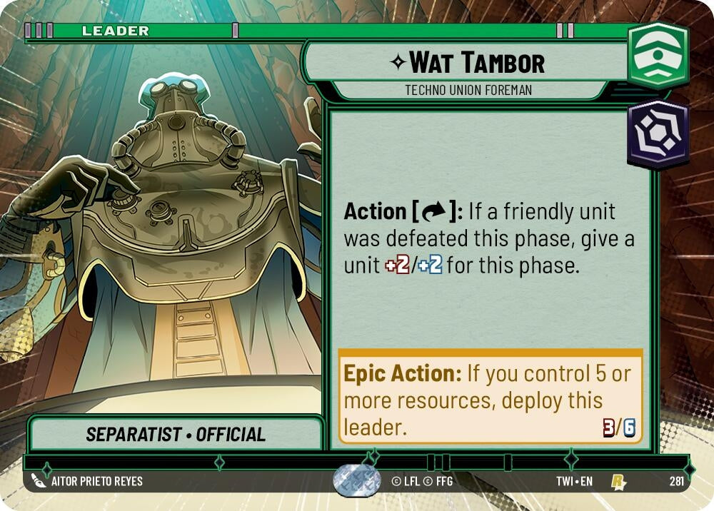 Image for Wat Tambor - Techno Union Foreman (Hyperspace) - Star Wars: Unlimited