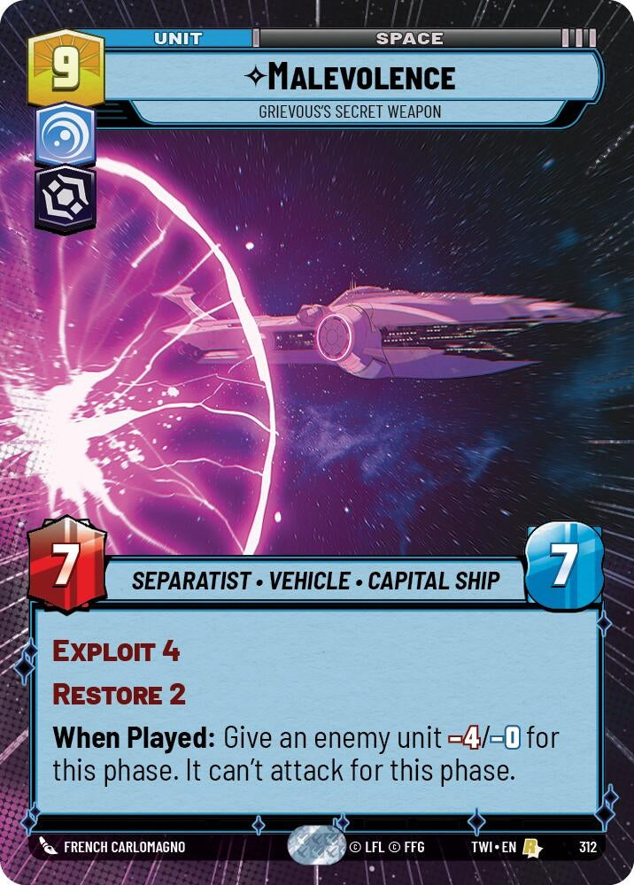 Image for Malevolence - Grievous's Secret Weapon (Hyperspace) - Star Wars: Unlimited