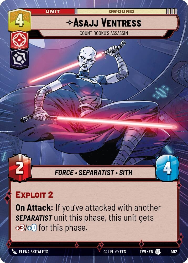 Image for Asajj Ventress - Count Dooku's Assassin (Hyperspace) - Star Wars: Unlimited