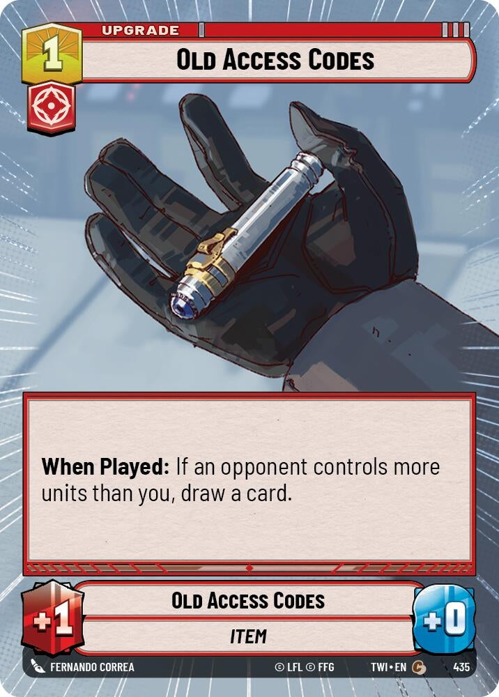 Image for Old Access Codes (Hyperspace) - Star Wars: Unlimited