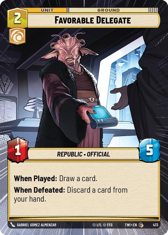 Image for Favorable Delegate (Hyperspace) - Star Wars: Unlimited