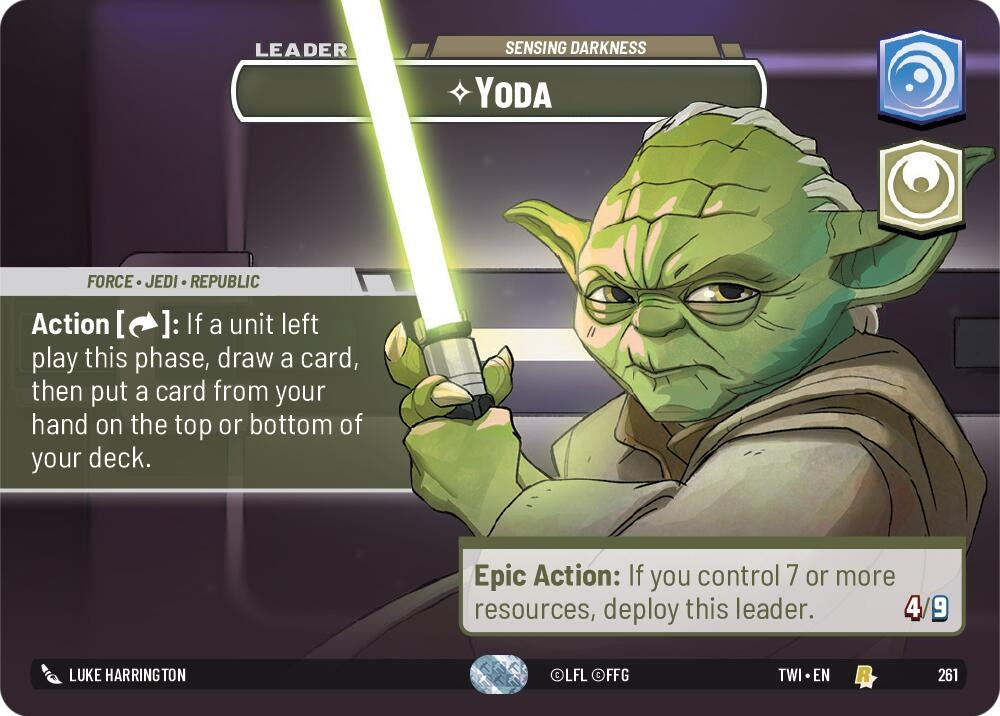Image for Yoda - Sensing Darkness (Showcase) - Star Wars: Unlimited