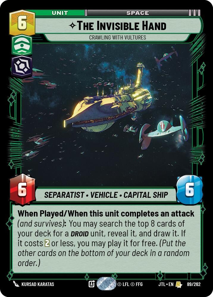 Image for The Invisible Hand - Crawling With Vultures - Star Wars: Unlimited