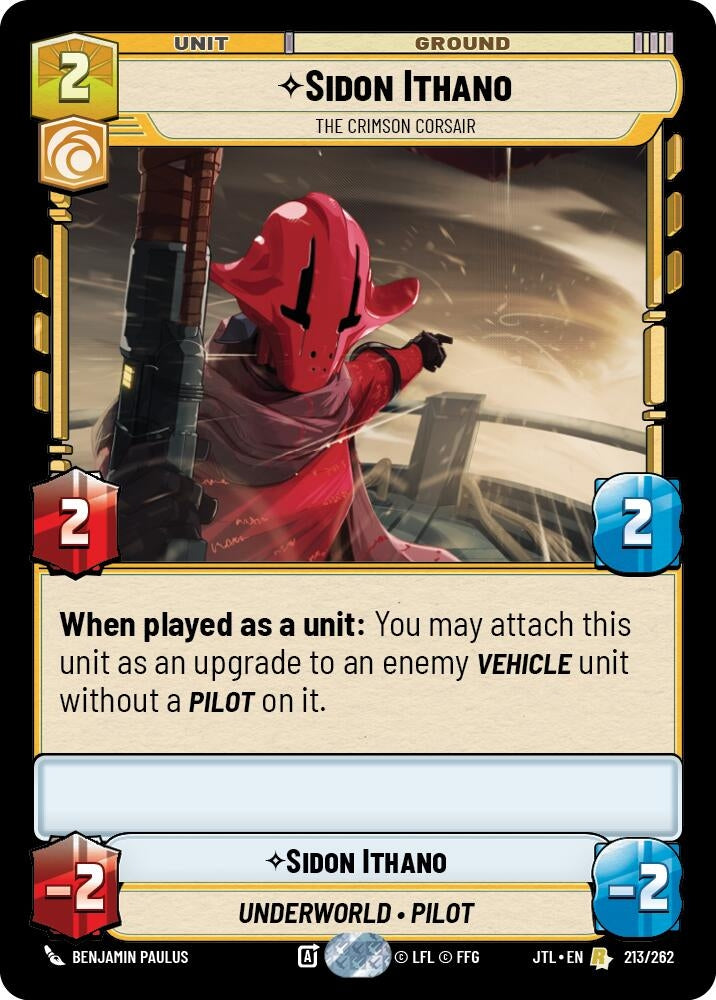 Image for Sidon Ithano - The Crimson Corsair - Star Wars: Unlimited