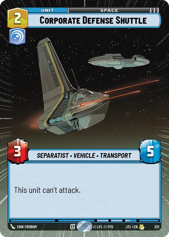 Image for Corporate Defense Shuttle (Hyperspace) - Star Wars: Unlimited
