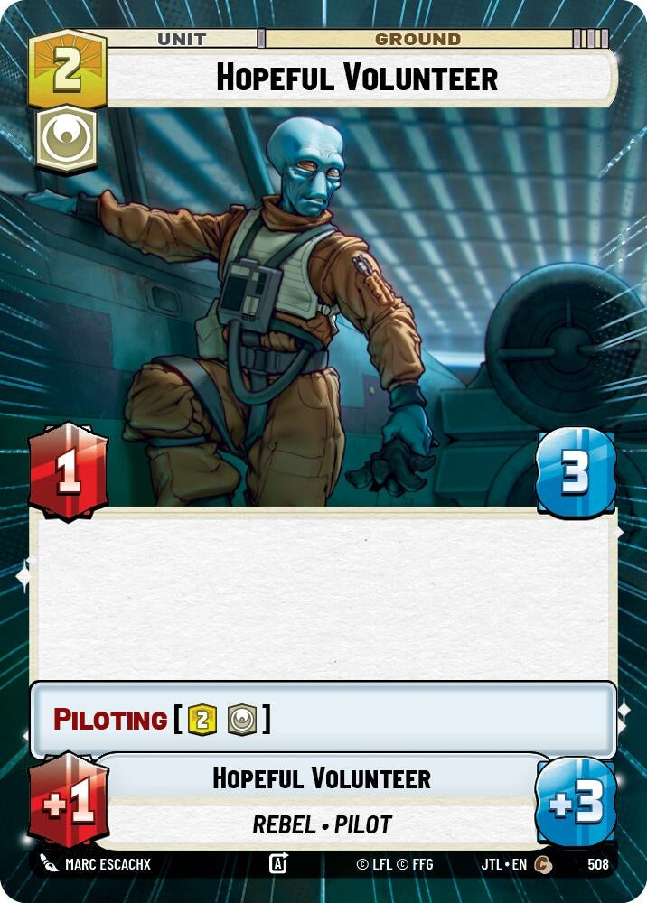 Image for Hopeful Volunteer (Hyperspace) - Star Wars: Unlimited