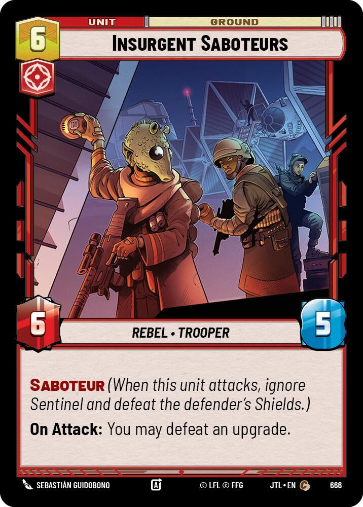 Image for Insurgent Saboteurs (Foil) - Star Wars: Unlimited