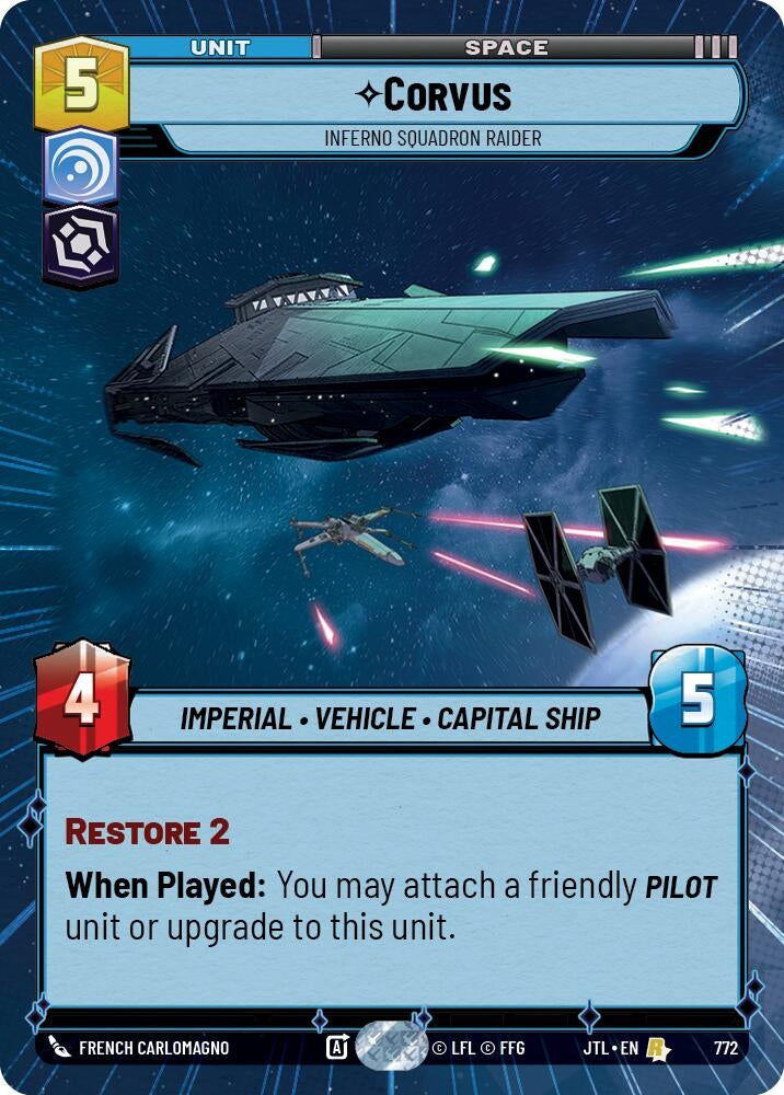 Image for Corvus - Inferno Squadron Raider (Hyperspace Foil) - Star Wars: Unlimited