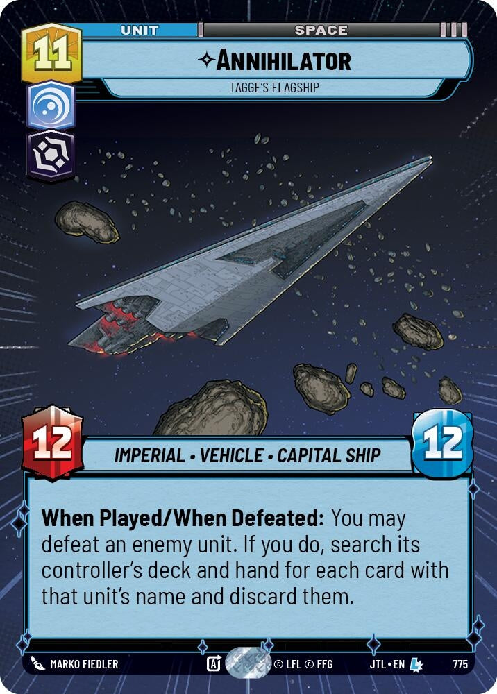 Image for Annihilator - Tagge's Flagship (Hyperspace Foil) - Star Wars: Unlimited