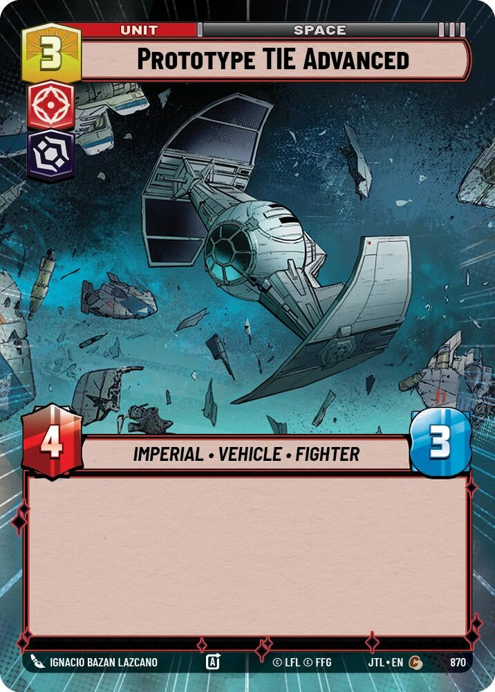 Image for Prototype TIE Advanced (Hyperspace Foil) - Star Wars: Unlimited
