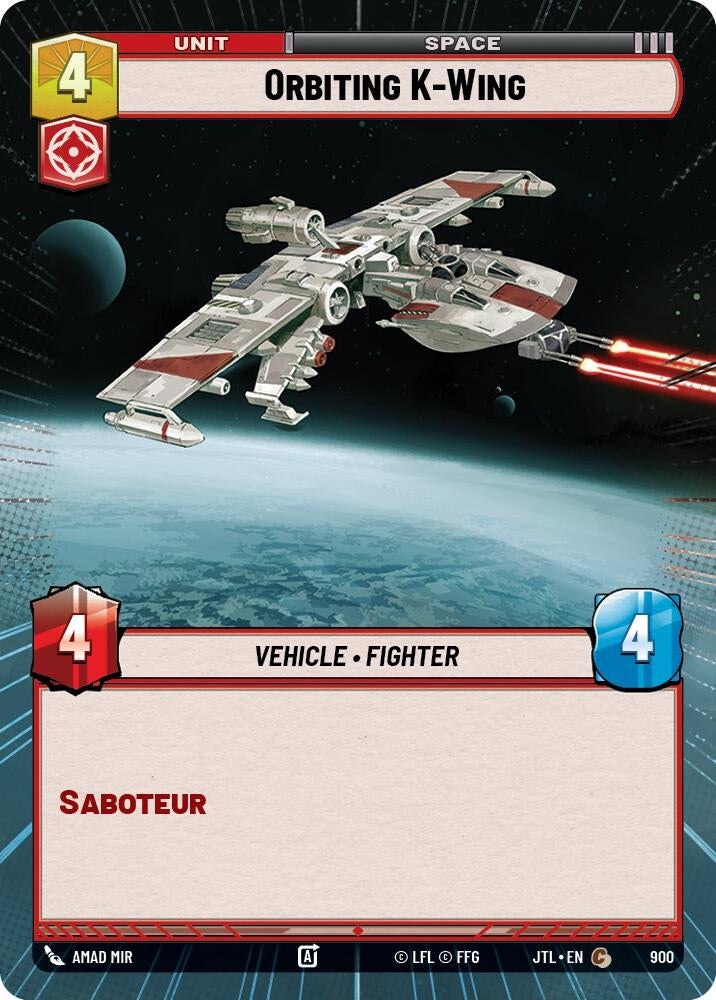 Image for Orbiting K-Wing (Hyperspace Foil) - Star Wars: Unlimited