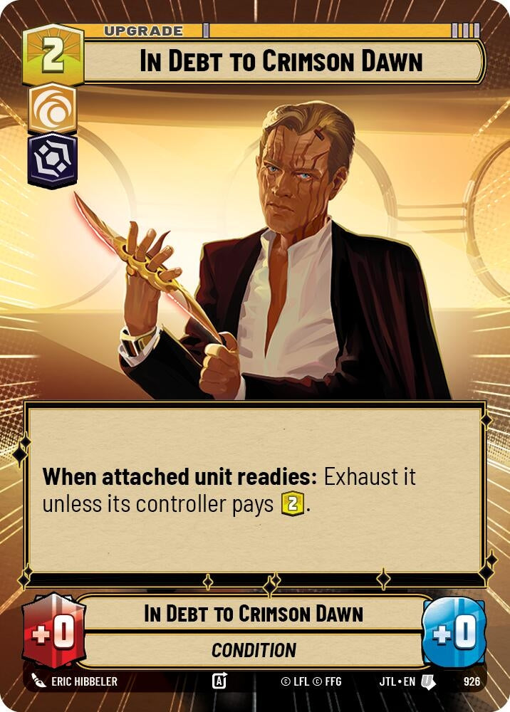 Image for In Debt to Crimson Dawn (Hyperspace Foil) - Star Wars: Unlimited