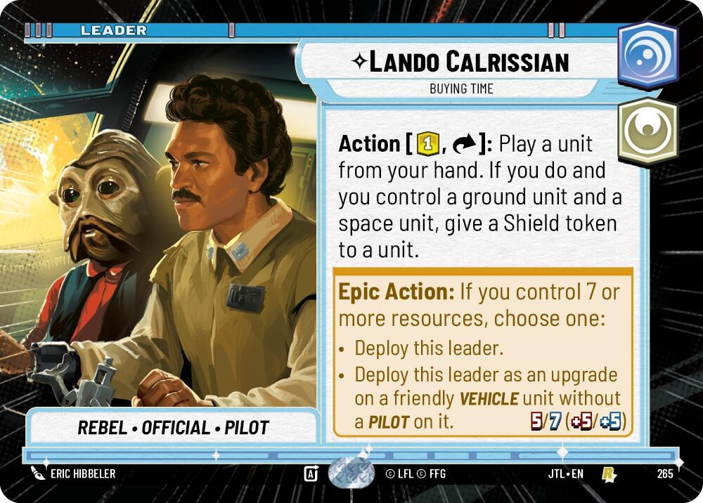 Image for Lando Calrissian - Buying Time (Hyperspace) - Star Wars: Unlimited