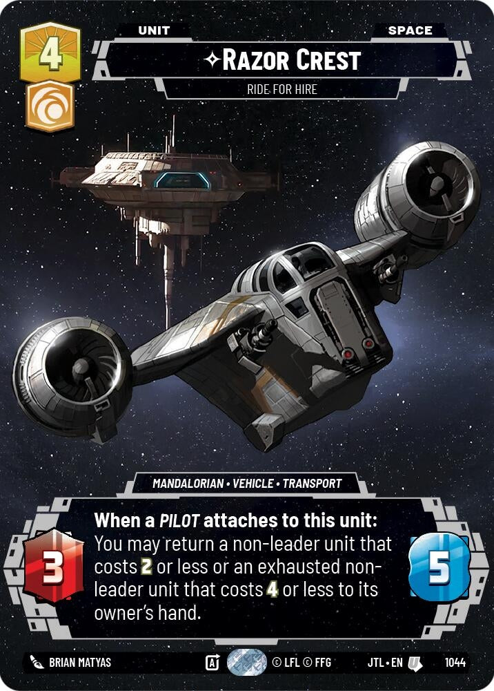Image for Razor Crest - Ride For Hire (Prestige) - Star Wars: Unlimited