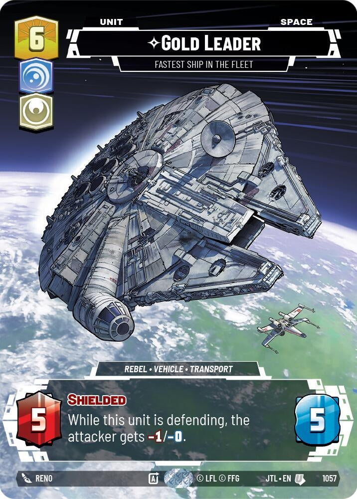 Image for Gold Leader - Fastest Ship in the Fleet (Prestige Foil) - Star Wars: Unlimited