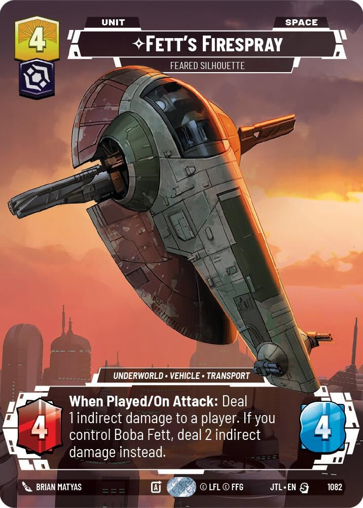 Image for Fett's Firespray - Feared Silhouette (Prestige Foil) - Star Wars: Unlimited