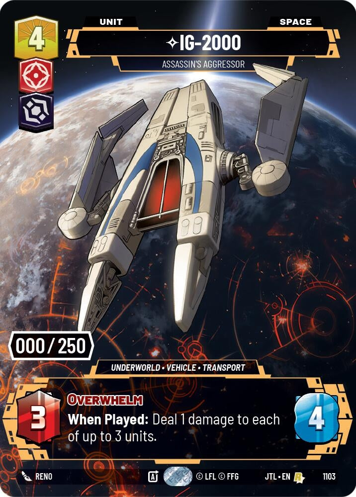 Image for IG-2000 - Assassin's Aggressor (Serialized) - Star Wars: Unlimited