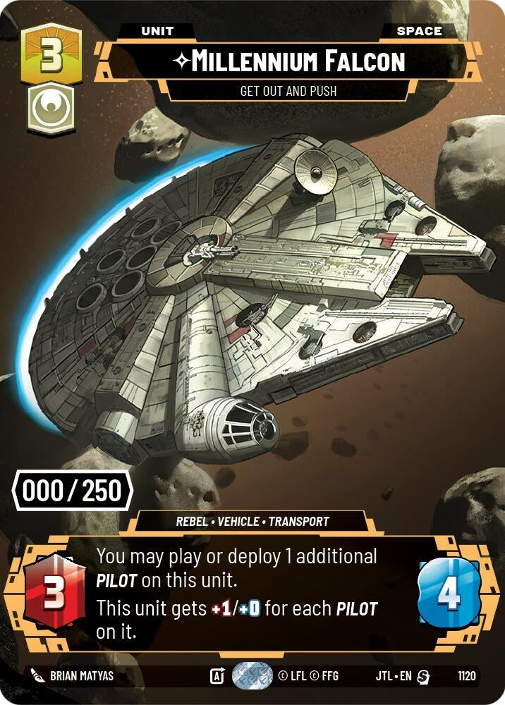 Image for Millennium Falcon - Get Out And Push (Serialized) - Star Wars: Unlimited
